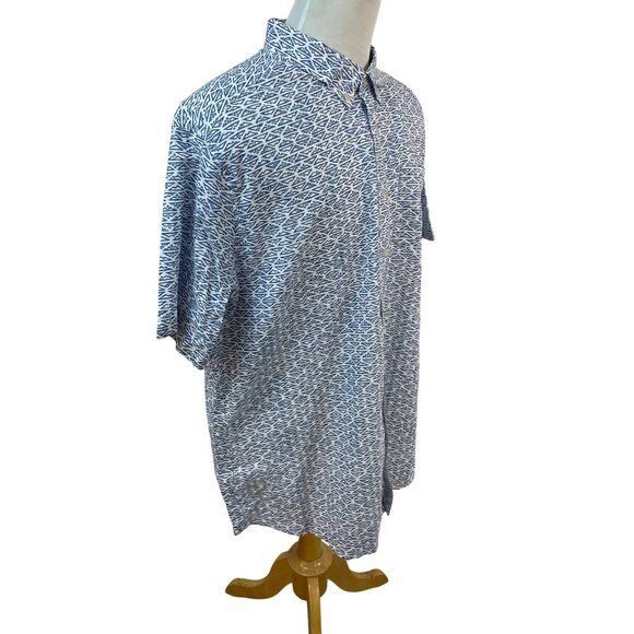 Jos. A. Bank Mens Blue Short-Sleeve Shirt With Tailored Fit Size M - New - Picture 2 of 8